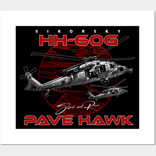 HH-60G Pave Hawk Search and  Rescue Helicopter Us Navy Air Force Posters and Art